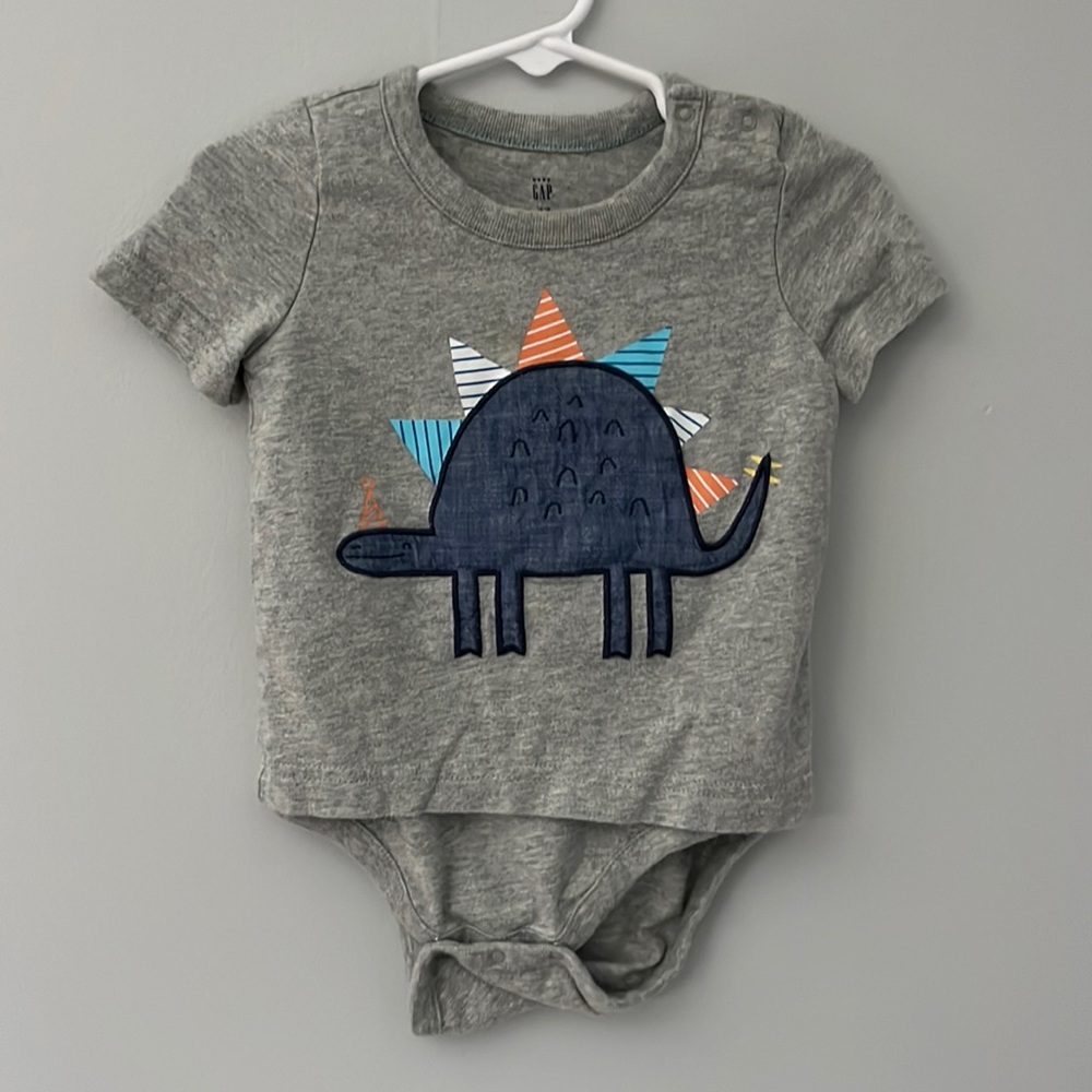 4/$20 Dino Tee with hidden bodysuit